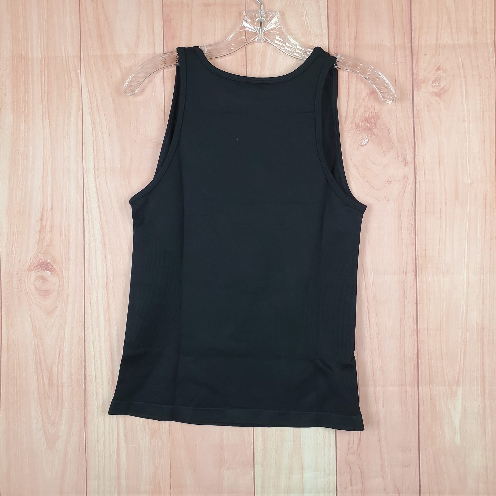 No Limbits Womens Tank Top Sz Medium Black Nylon Stretch Round Neck Pullover — image 8 of 8